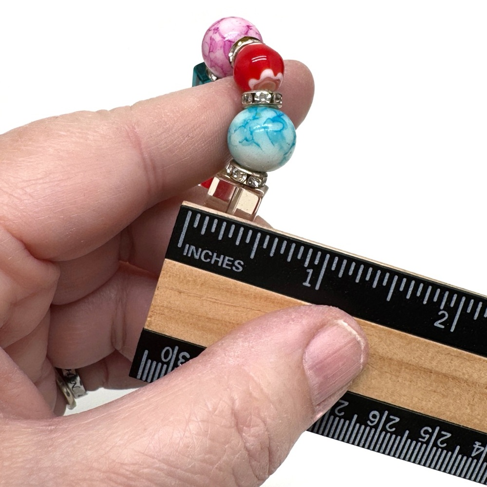 Carol for Eva Graham Multicolor Beaded Stretch Bracelet - Picture 8 of 9